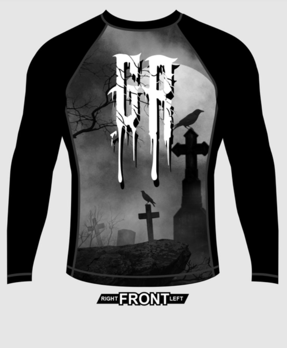 “GRAVEYARD” Long Sleeve Rash Guard